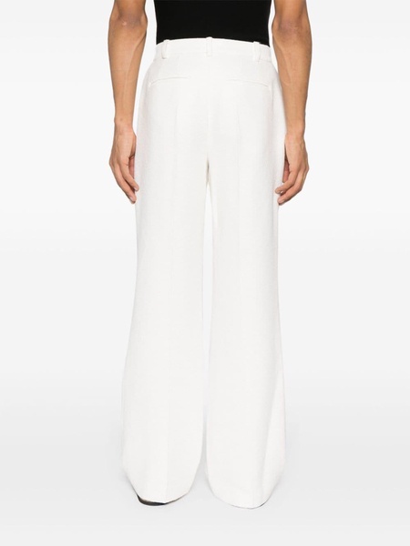 straight-leg jacquard trousers