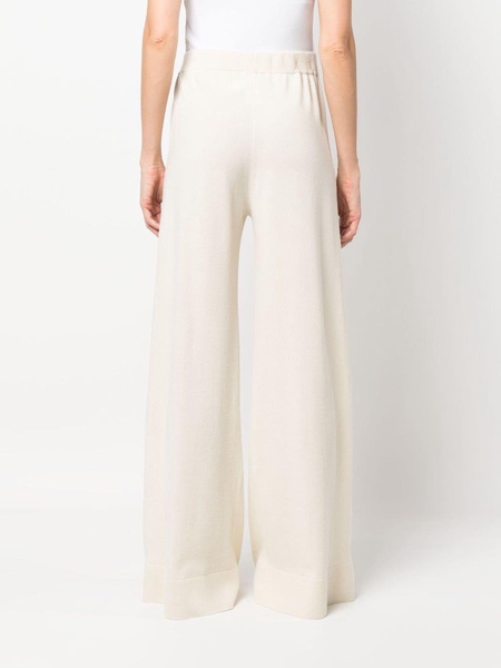 wide-leg cashmere knitted trousers