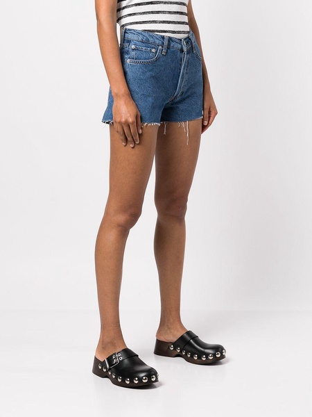 Bitty high-waist denim shorts