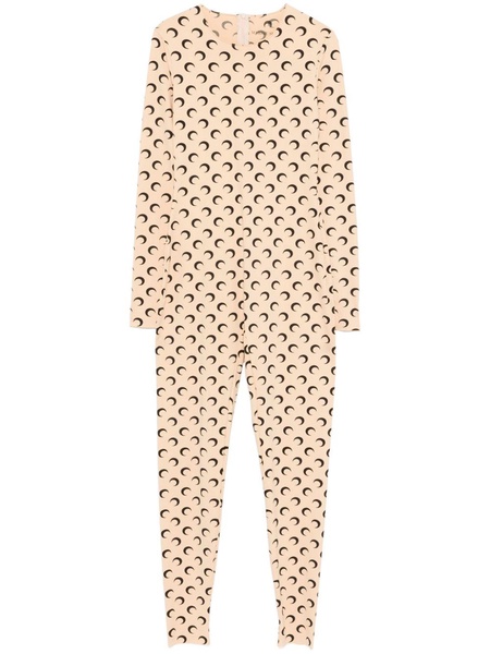 Moon-print jersey jumpsuit