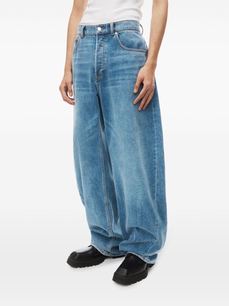 mid-rise wide-leg jeans