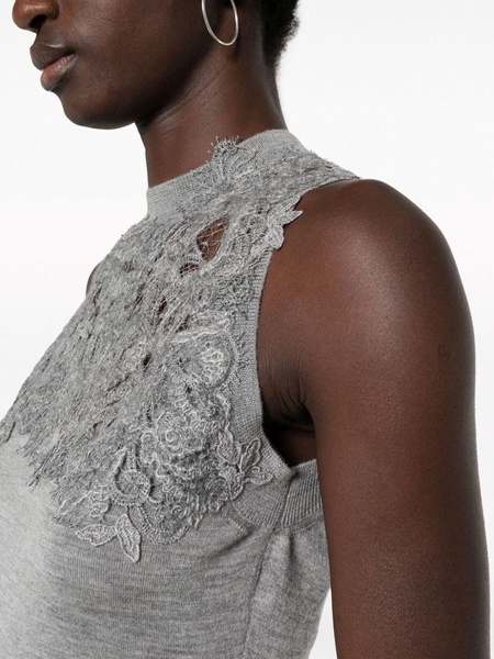 lace-detailing sleeveless top 