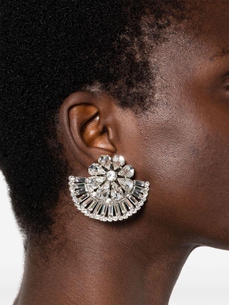 crystal-embellished clip-on earrings