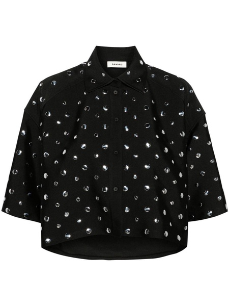 stud-detailing cropped shirt