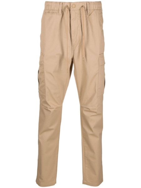 drawstring-waist tapered trousers