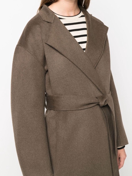 Edina wool-blend wrap coat