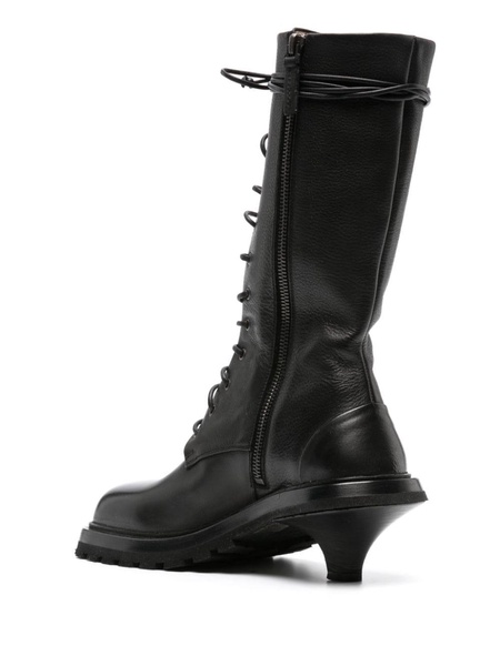 lace-up mid-calf boots