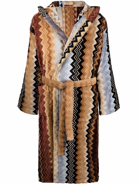 Giacomo belted hooded bathrobe