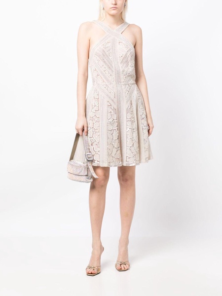 bead-embellished silk dress