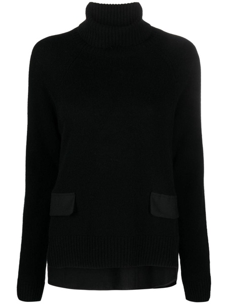 panelled roll-neck jumper