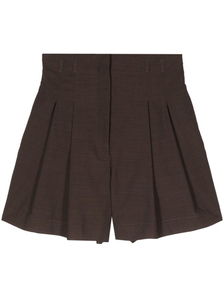 pleated tailored shorts