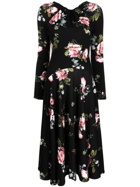 floral-print midi dress