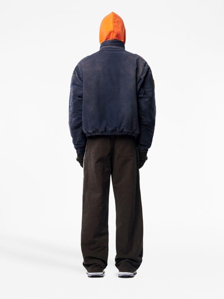 mid-rise straight-leg trousers