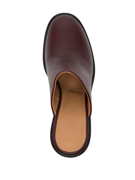 Gyler 80mm leather mules