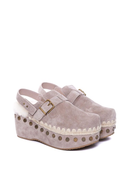 70mm stud-embellished platform mules