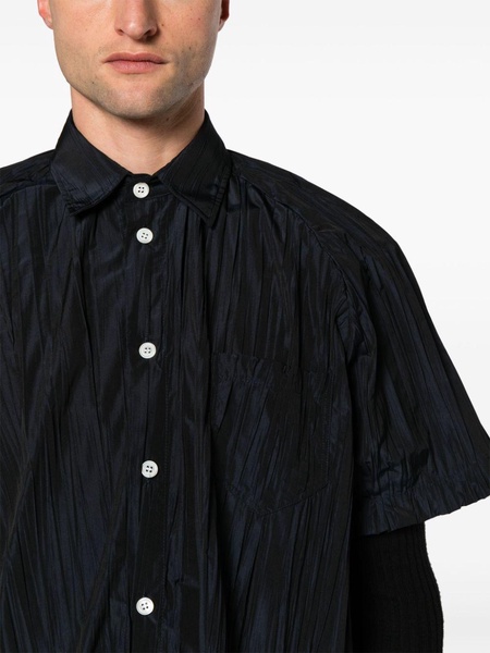 Ven asymmetric pleated shirt