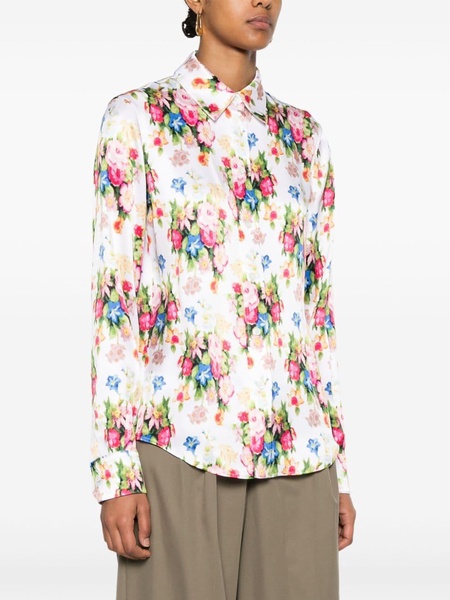 floral-print shirt