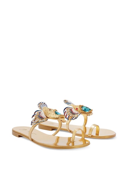 Spipiott embellished metallic sandals