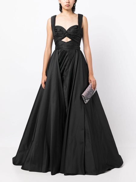 cut-out taffeta gown