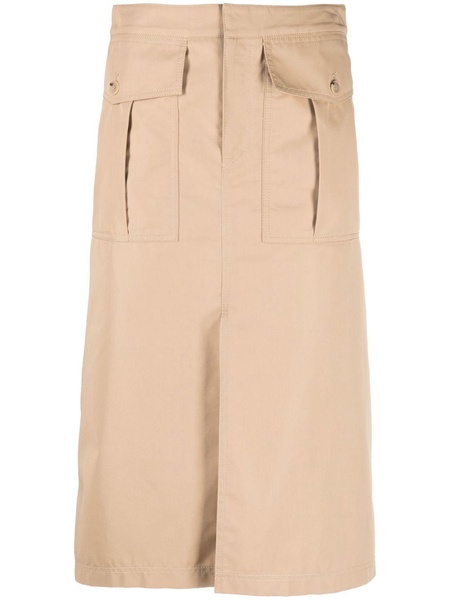 high-waisted cargo skirt