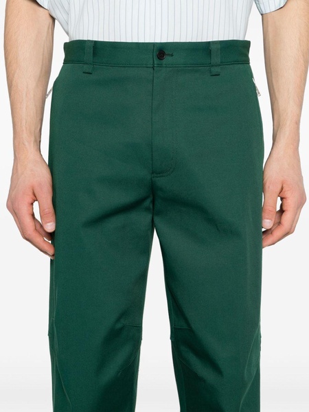 tapered-leg twill trousers