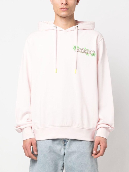 graphic-print pullover hoodie