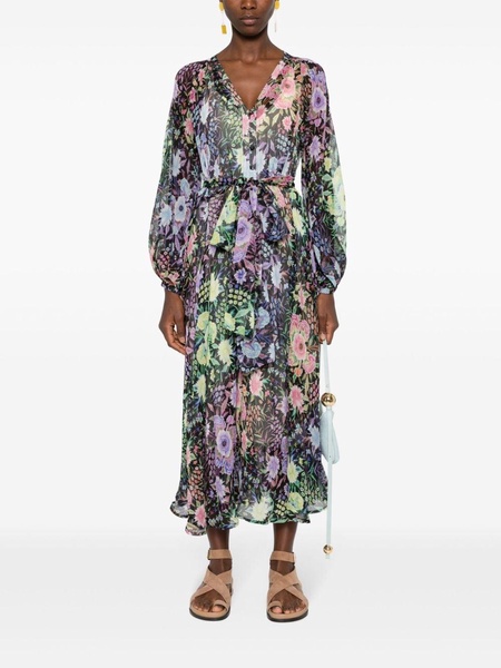 floral-print silk maxi dress