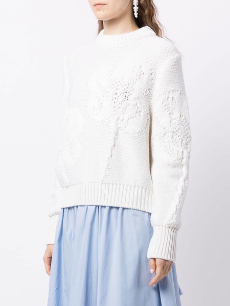 open-knit virgin wool jumper