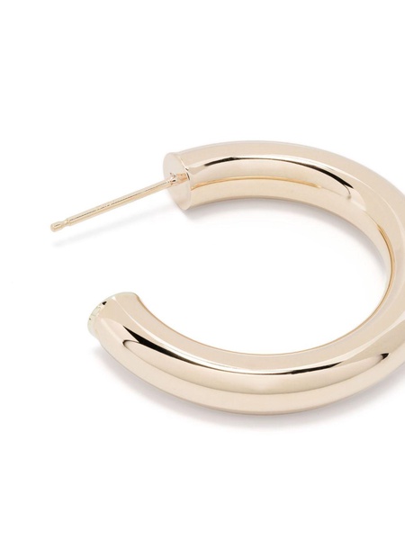 14kt yellow gold medium hollow hoop earrings