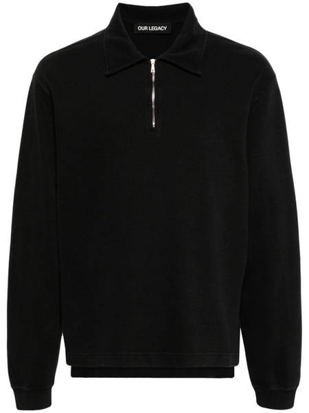 half-zip cotton sweatshirt