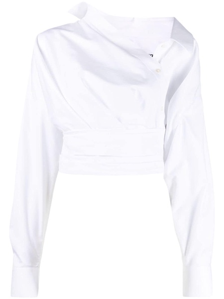 Alexander Wang Cropped Wrapped Front Shirt Clothing