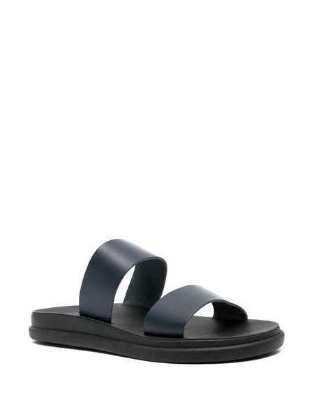 Nicos leather slides 