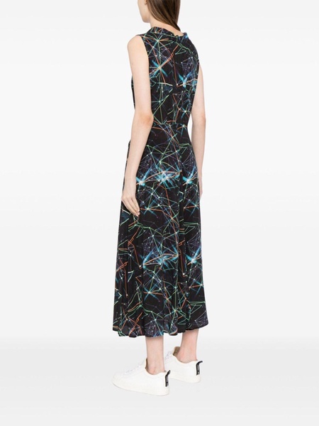 Ikon screen-print midi dress