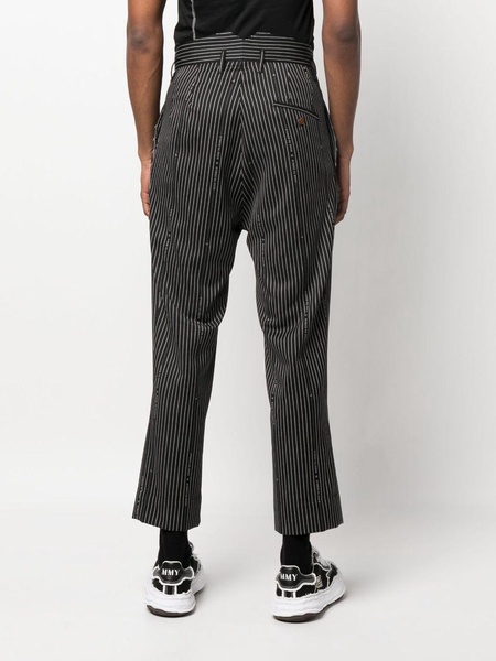 Cruise stripe-print cropped trousers