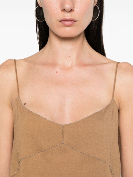 bead-detail crepe top