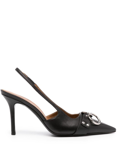 95mm slingback leather pumps