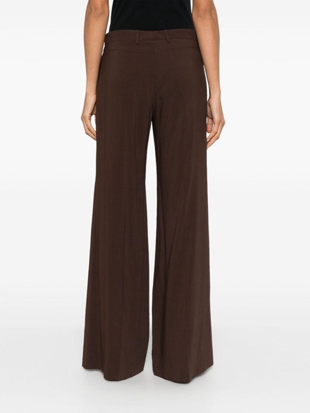 mid-rise flared trousers