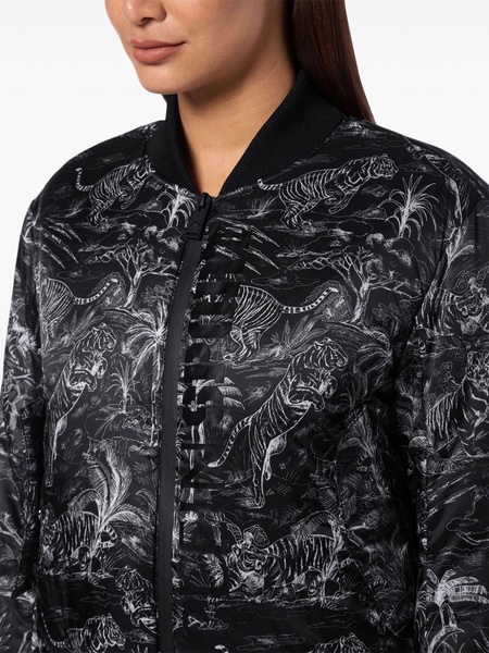 jungle-print bomber jacket