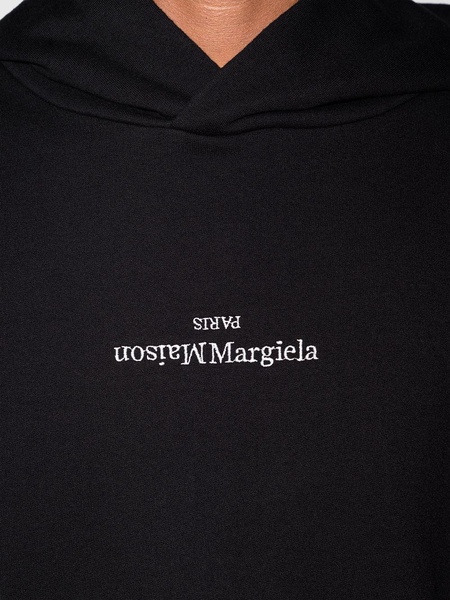 Maison Margiela Felpa In Cotone Con Logo Ricamato