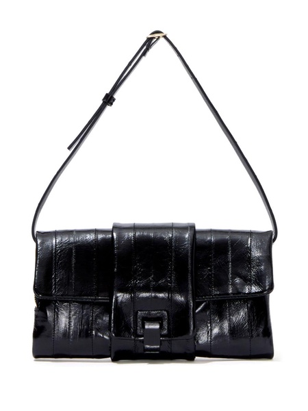 Flip leather shoulder bag