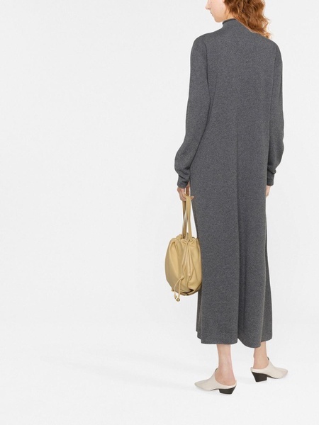 Jil Sander High Neck Cashmere Midi Dress