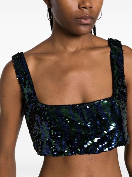 Party sequinned crop top