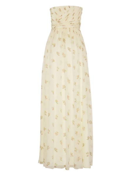 Estelle silk-crepon strapless dress