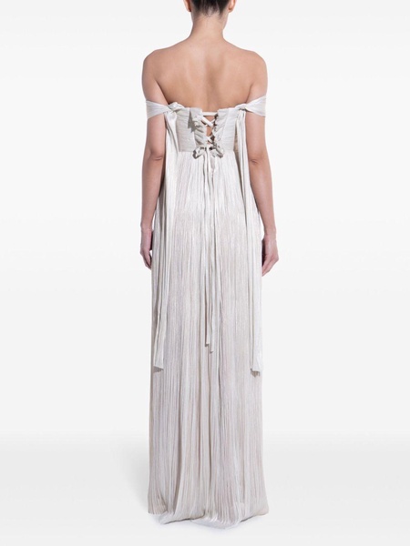 Silver-ToneSerene Draped Gown