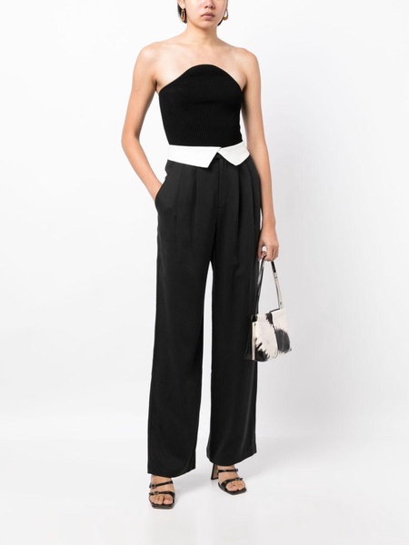 straight-leg tailored trousers