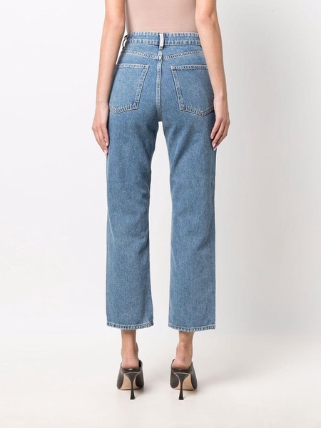 cropped straight-leg jeans