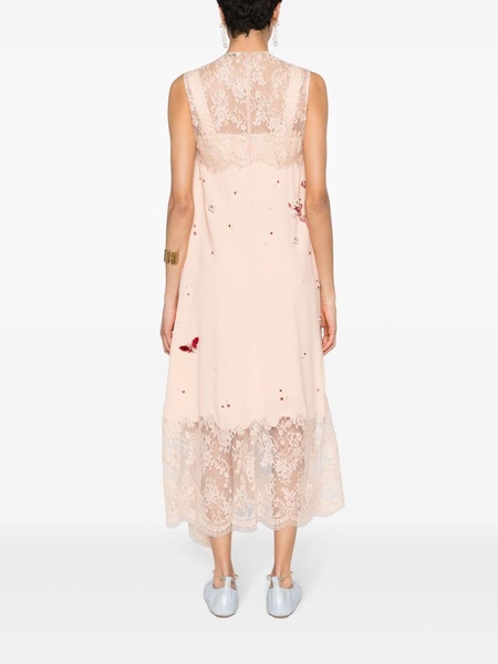 crystal-embroideries lace-trim dress