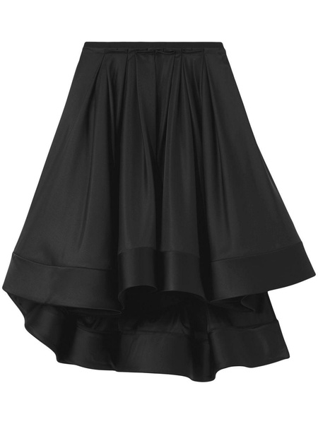 pleated full taffeta skirt