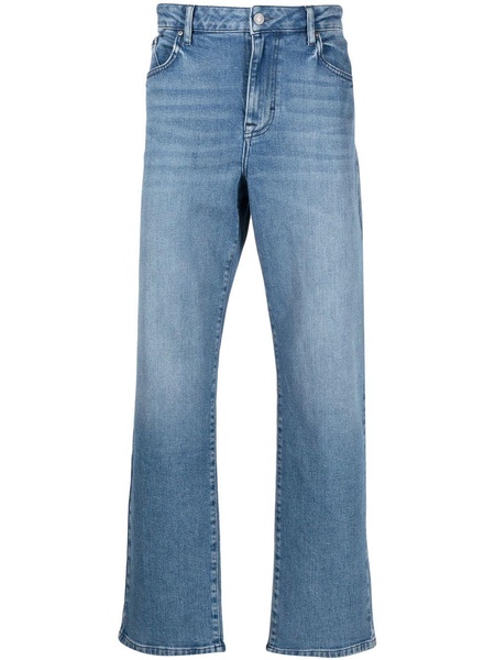 Kl-Logo mid-rise straight jeans 