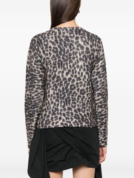 leopard-print cardigan